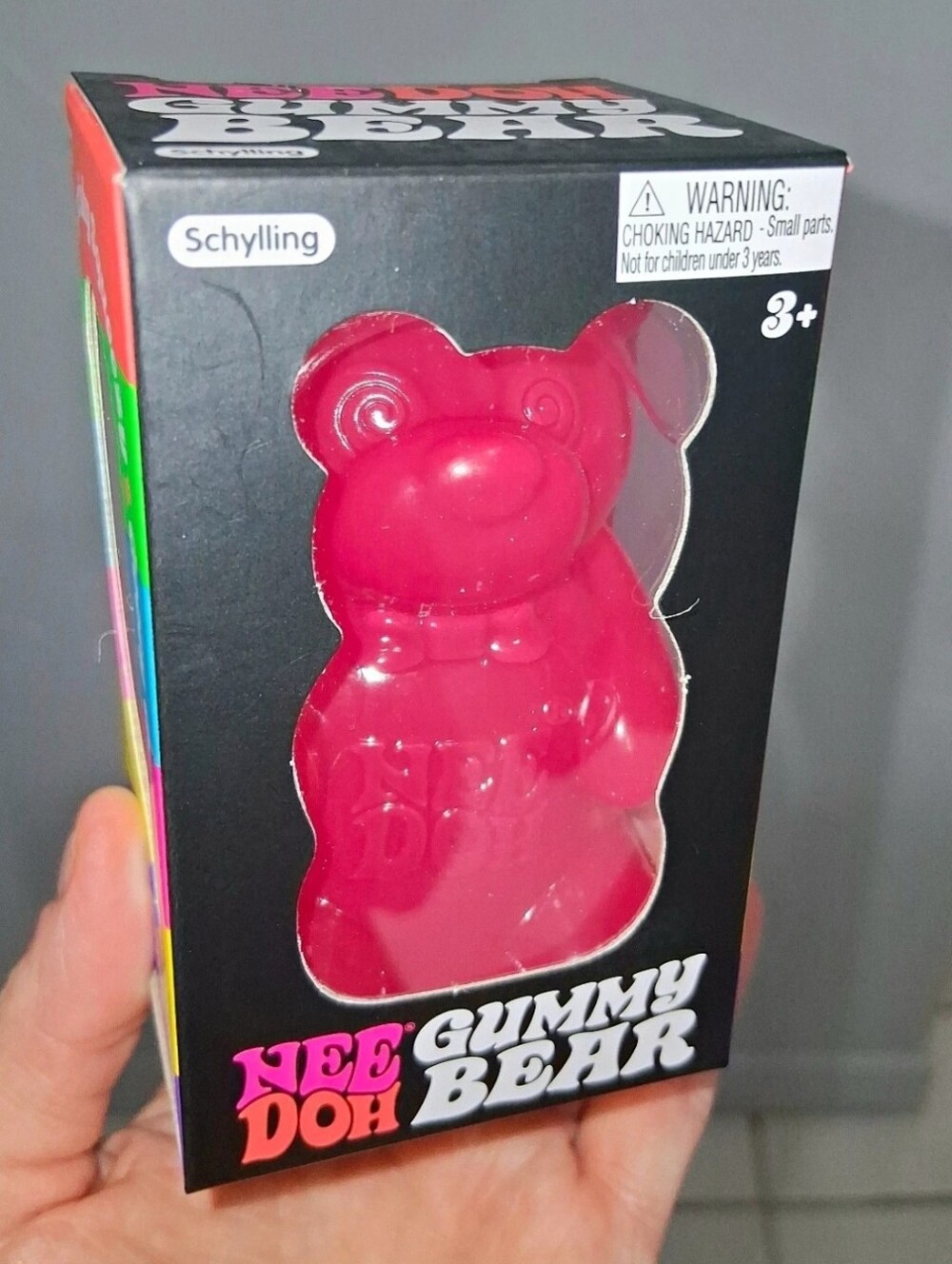 NeeDoh Pink Gummy Bear Squishy, Squeezy, Stress Relief Toy NEW IN BOX